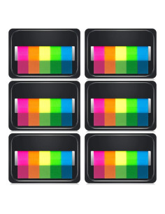 600 Piezas Marcadores de Página Neón Onwon, 5 Colores