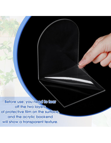 Soportes de Libros Acrílicos Leinuosen 16 Pcs Transparente