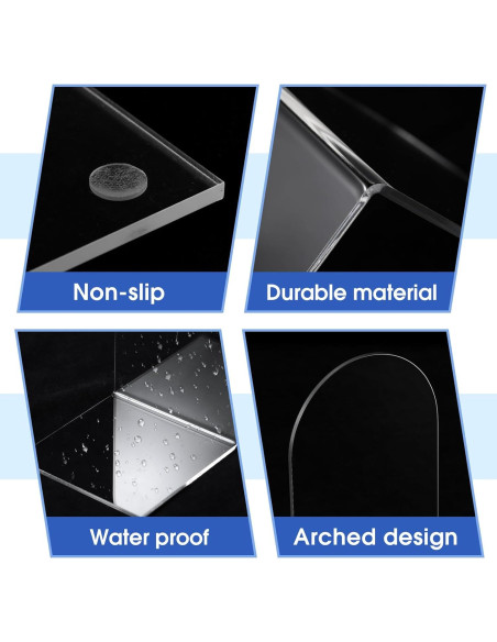 Soportes de Libros Acrílicos Leinuosen 16 Pcs Transparente