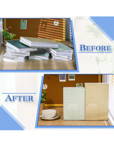 Soportes de Libros Acrílicos Leinuosen 16 Pcs Transparente