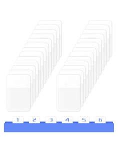 400 Etiquetas Adhesivas Reposicionables KALIONE 4.06x2.54 cm Blancas