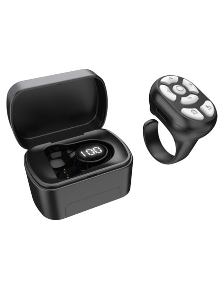 Control Remoto Bluetooth Yoidesu Pasador de Página Negro