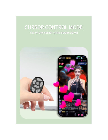 Control Remoto Bluetooth Yoidesu Pasador de Página Negro