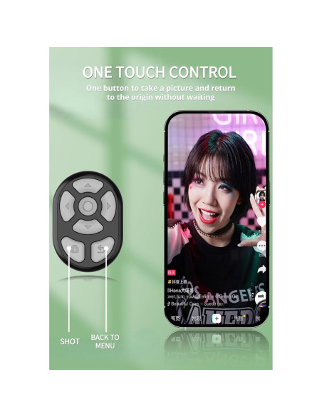 Control Remoto Bluetooth Yoidesu Pasador de Página Negro