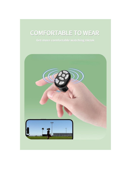 Control Remoto Bluetooth Yoidesu Pasador de Página Negro