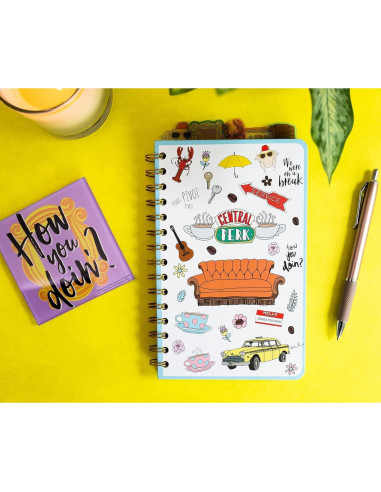 Cuaderno Espiral Friends Silver Buffalo 75 Páginas 12.7x20.3cm