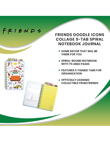 Cuaderno Espiral Friends Silver Buffalo 75 Páginas 12.7x20.3cm