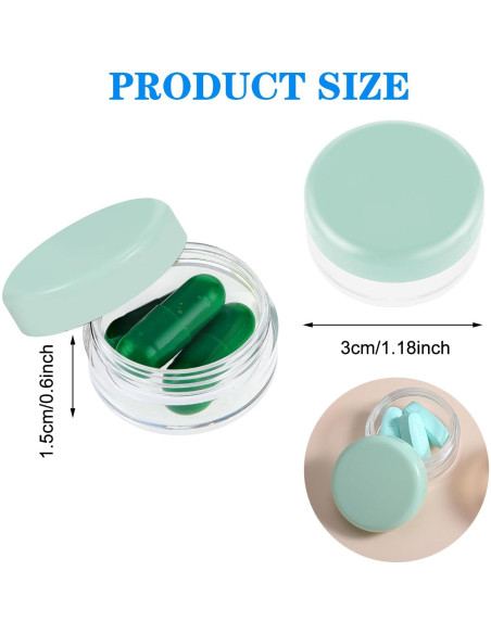 Organizador de Pastillas de Viaje ElevateTech - 5 Pcs Mini Caja