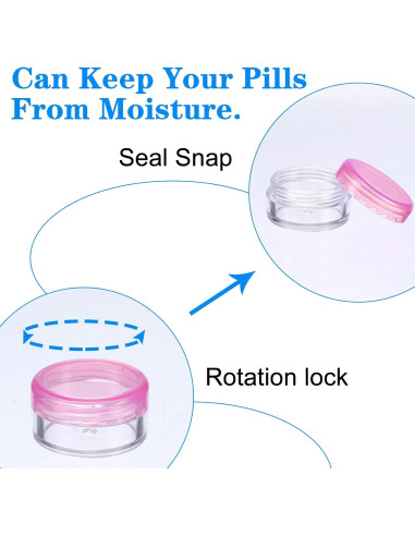 Organizador de Pastillas de Viaje ElevateTech - 5 Pcs Mini Caja