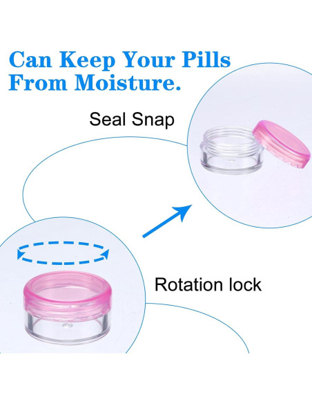 Organizador de Pastillas de Viaje ElevateTech - 5 Pcs Mini Caja