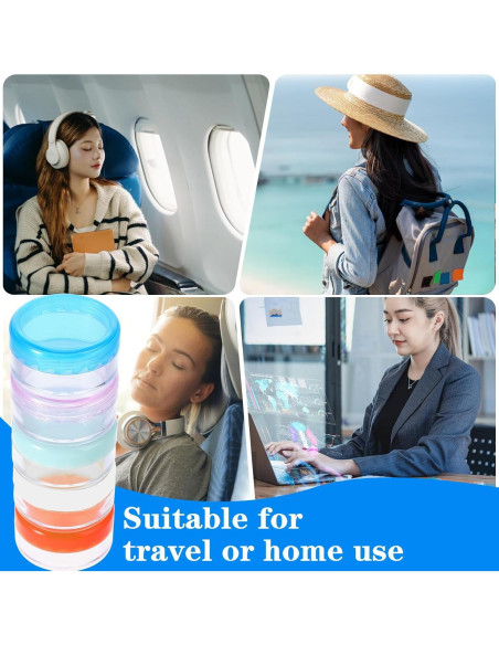 Organizador de Pastillas de Viaje ElevateTech - 5 Pcs Mini Caja