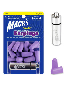 Tapones para oídos Mack's Slim Fit - 7 pares con estuche