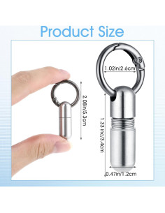 Estuche para Pastillas Ptwola Plateado Mini Impermeable 2