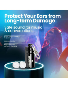 Tapones para oídos DownBeats alta fidelidad con estuche aluminio 2