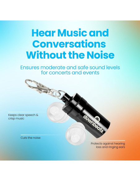 Tapones para oídos DownBeats alta fidelidad con estuche aluminio