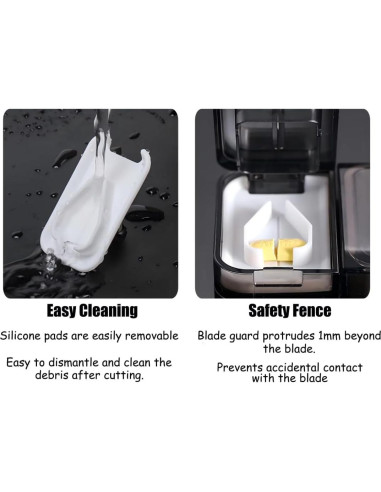 Organizador de Pastillas 2 en 1 Mullis Mercantile - Cortador Preciso, Libre de BPA, Compacto