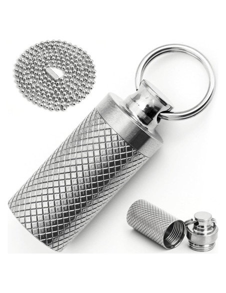 Contenedor de Pastillas Portátil TISKY de Titanio a Prueba de Agua