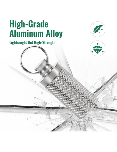 Contenedor de Pastillas Portátil TISKY de Titanio a Prueba de Agua