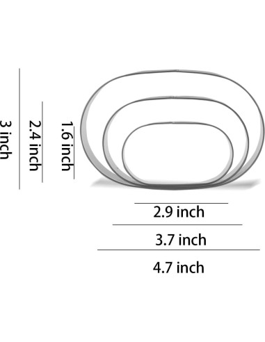 Conjunto de Cortadores de Galletas Keewah - 3 Piezas Acero Inoxidable