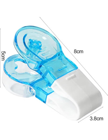 Dispensador de Pastillas Portátil Azul Junfamilee - Cortador y Almacenamiento