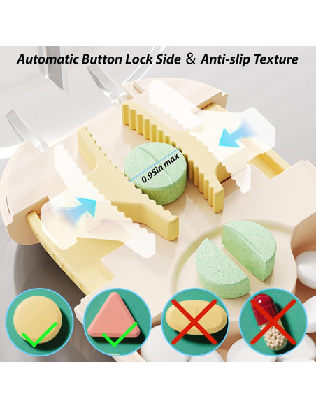 Cortador de Píldoras Magnético Veroral con Cuchilla de Acero Inoxidable Cortador de Píldoras Magnético Veroral con Cuchilla de Acero Inoxidable