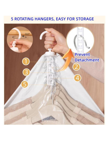 Bolsas de Almacenamiento al Vacío SunHorde 6 Pcs 135x70 cm