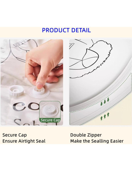 Bolsas de Almacenamiento al Vacío SunHorde 6 Pcs 135x70 cm