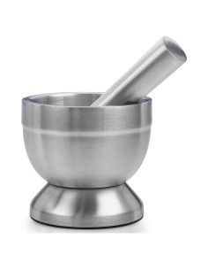 Mortero y Maja de Acero Inoxidable MEDca 304 - Triturador de Pastillas