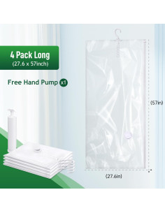 Bolsas de Almacenamiento al Vacío Colgantes Brodi 4 Pzas 70x145cm 2