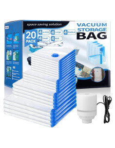 Bolsas de Almacenamiento al Vacío Besslly 20 Piezas Azul