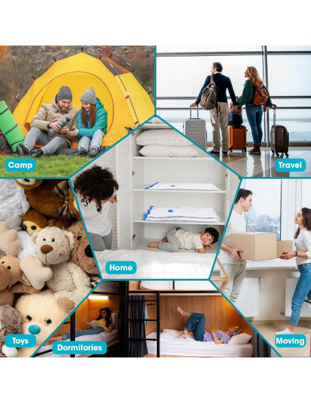 Bolsas de Almacenamiento al Vacío Besslly 20 Piezas Azul