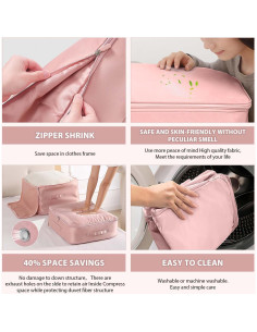 Bolsa de Almacenamiento Plegable Genérica Rosa Grande 0.28 kg 2