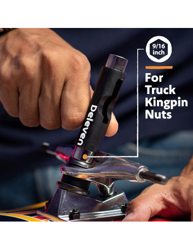 Herramienta de Skate Deleven Todo en Uno Ligera Negra