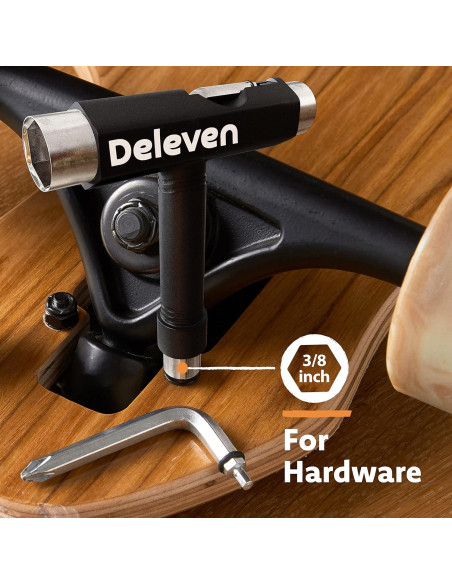 Herramienta de Skate Deleven Todo en Uno Ligera Negra