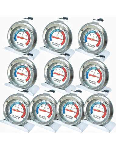 Paquete de 10 termómetros de acero inoxidable YNSSJY -30 a 30 C