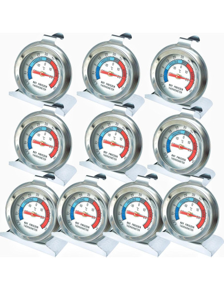 Paquete de 10 termómetros de acero inoxidable YNSSJY -30 a 30 C