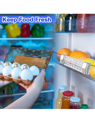 Paquete de 2 termómetros mecánicos Labo para refrigerador
