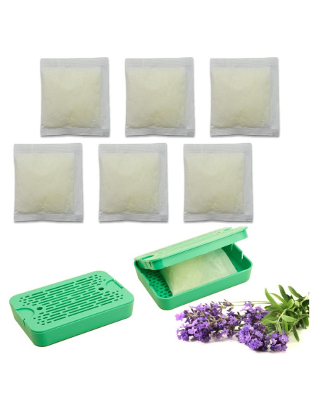 2 Estuches de Pod Desodorante Wo Yuan con 6 Recargas Lavanda