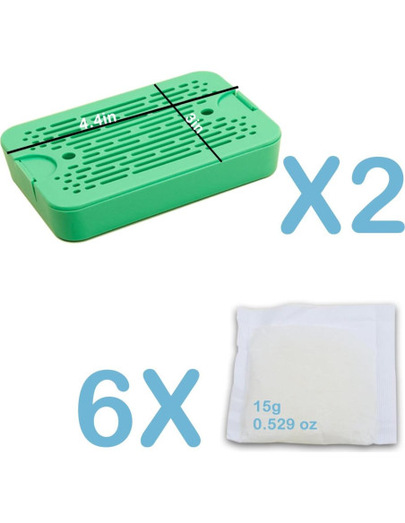 2 Estuches de Pod Desodorante Wo Yuan con 6 Recargas Lavanda