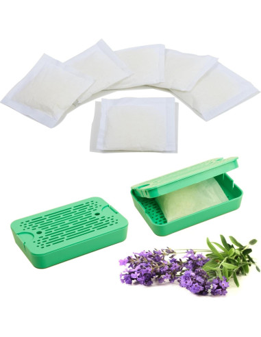 2 Estuches de Pod Desodorante Wo Yuan con 6 Recargas Lavanda