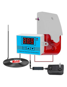 Monitor de Temperatura 12V CSRBUY con Sonda Impermeable 5M