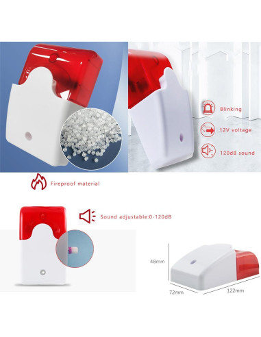 Monitor de Temperatura 12V CSRBUY con Sonda Impermeable 5M