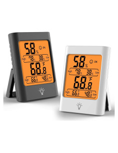 Termómetro Digital Interior GOUSHIHUI MC31 con Higrómetro y Luz de Fondo
