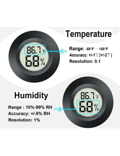 Paquete de 2 Higrómetros Digitales MEGGSI para Interior 2