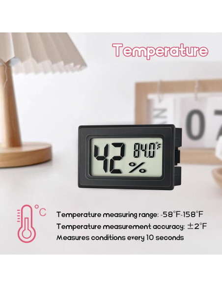 Higrómetro Termómetro Digital EWPJDK Paquete de 3 Medidores