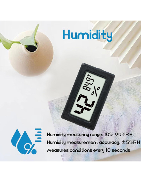 Higrómetro Termómetro Digital EWPJDK Paquete de 3 Medidores