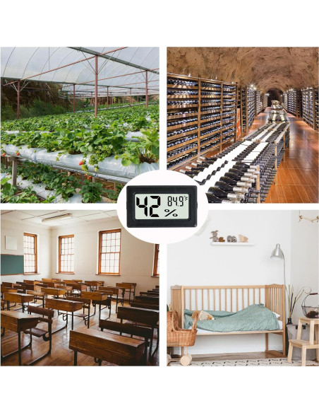 Higrómetro Termómetro Digital EWPJDK Paquete de 3 Medidores