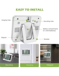 Termómetro Digital Inalámbrico Zezhou para Refrigerador y Congelador 2