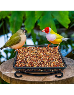 Bandeja para Alimentador de Aves MIXXIDEA 17.8x17.8cm Metal 2