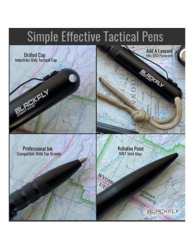 Bolígrafo Táctico Black Fly 14.61 cm Autodefensa EDC